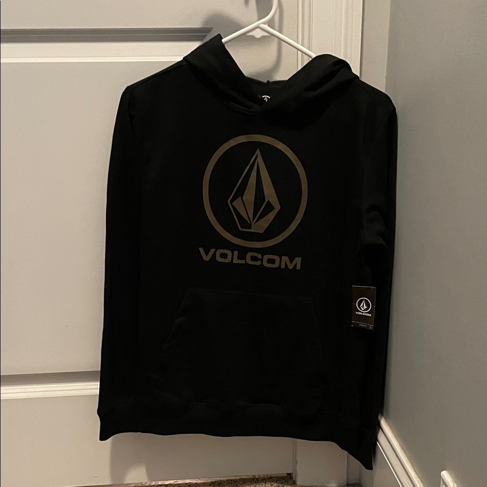 Volcom Black Hoodie with Metallic Logo